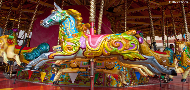Fairground Worker or Theme Park Attendant Image